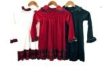 Velour tartan frill night dress