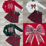 Hollie Tartan Bow Skirt Set