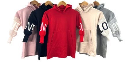 Love Tunic Dress With Hood