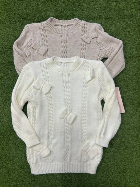 Cable Knit Bow Jumper