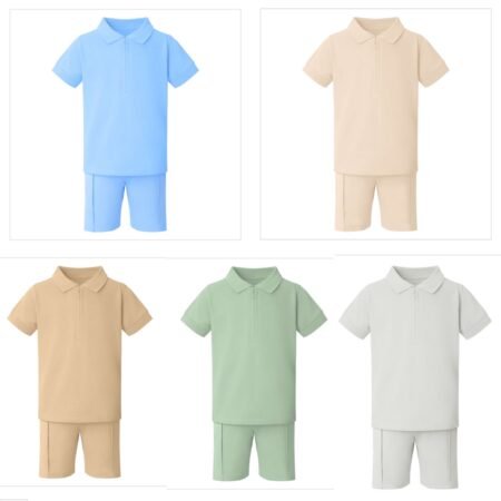 Levi Zip-Up Polo Short Set