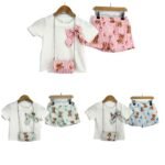 Bear & Balloon Short Set With Bag