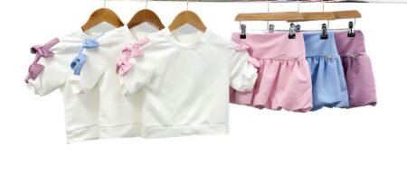 Arianna Bow Puff Skirt Set