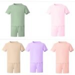 Basic Ribbed Plain Short Set