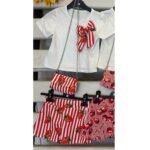 Red Strawberry Short Set With Bag