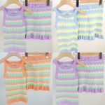 Zigzag Knitted Short Set