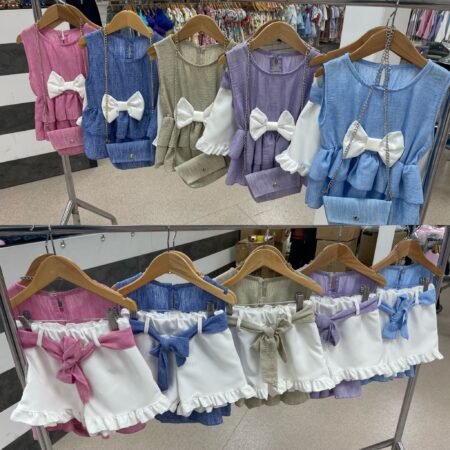 Delaney Bow Short Sets