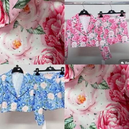 Rose Diamonte Skort Set