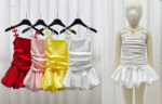 Violet Ruched Bow Strap Dress