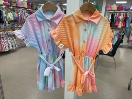 Multi Colour Pleated Playsuit