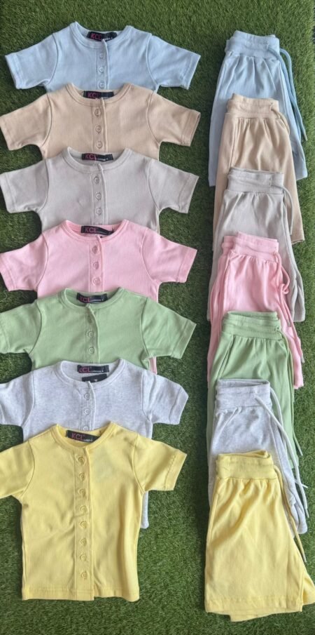 Malta 2 Piece Button Short Set