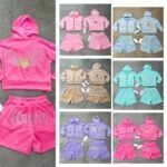 Angelica Velour Short & Hoody Set