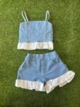 Dulce Anglaise Denim Short Set