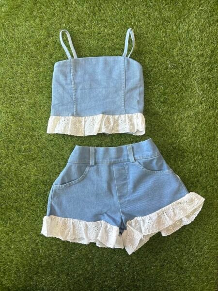 Dulce Anglaise Denim Short Set