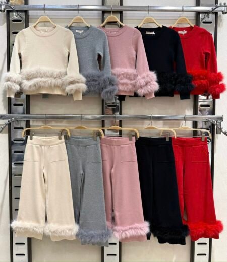 Shakira Faux Fur Knitted Tracksuit