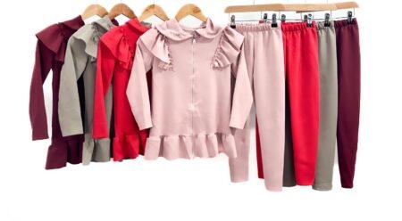 Poppy Frill peplum loungewear