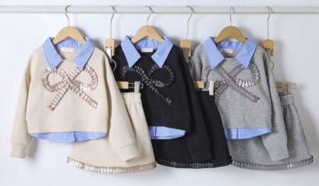 Ribbon Bow Skirt Set