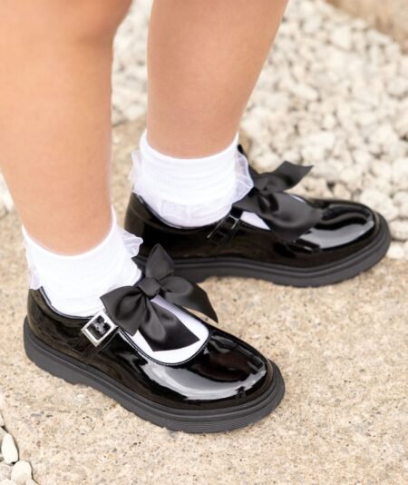 Lylah Patent Bow Shoes (Bow Removeable)