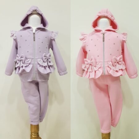 Bella Neon Diamonte & Pearl Bow Tracksuit