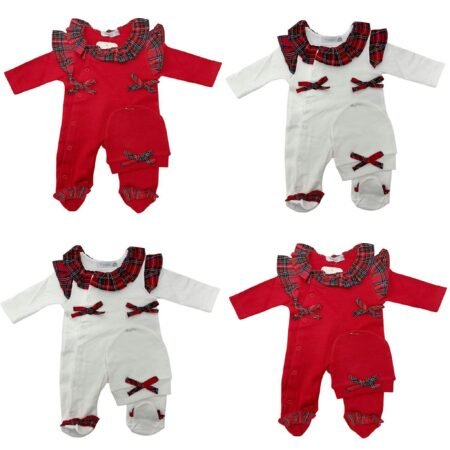 Evisa Tartan Babygrow & Hat