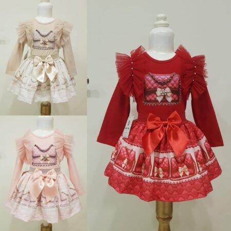 Girls Akkon Handbag Elasticated Skirt Set