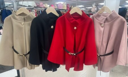Alexis Poncho/Cape with Belt (Gold Button)