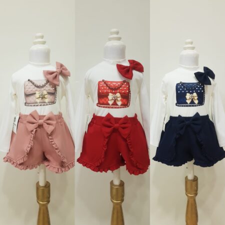 Dainty Darlings Handbag & Bow Short Set