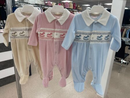 Little Dreams Velour Rocking Horse Sleepsuit / Babygrow