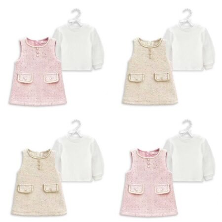 Giorgio Bambini Tweed Sequin Dress With Seperate Mesh Top (AL509)