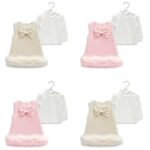 Giorgio Bambini Tweed Tulle & Bow Sequin Dress With Seperate Top (CW328)