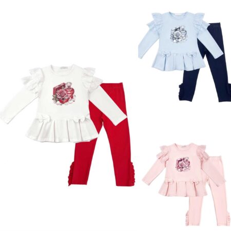 Girls Diamond Stone Jewellery Legging Set