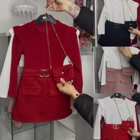 Sienna Diamonte Dress with bag