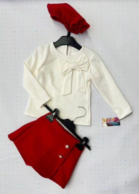 Delilah 3Pc Skort set with beret