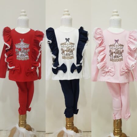 Girls Brand New Neon Carousel Legging Set