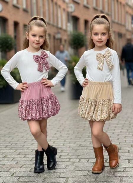 Sabrina Sequin Skirt Set