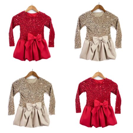 Simone sequin bow dress