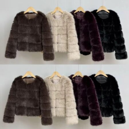 Premium faux fur coat (matching hat available)