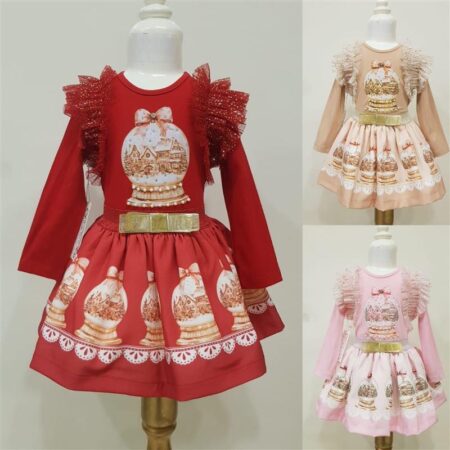 “Neon Snowglobe With Pearls” skirt set