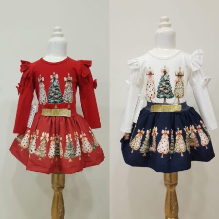 Neon Girls Christmas Tree Skirt Set