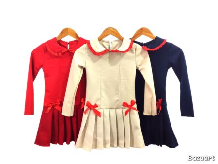 Nancy Bow Pleated Dress