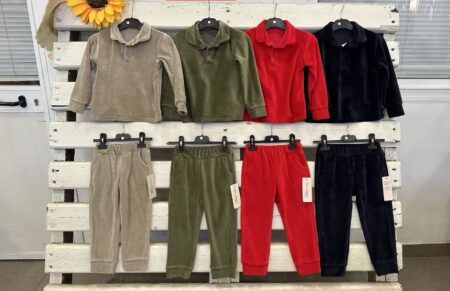 Plush Velour boys tracksuit