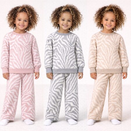 Zebra Print Knitted Tracksuit