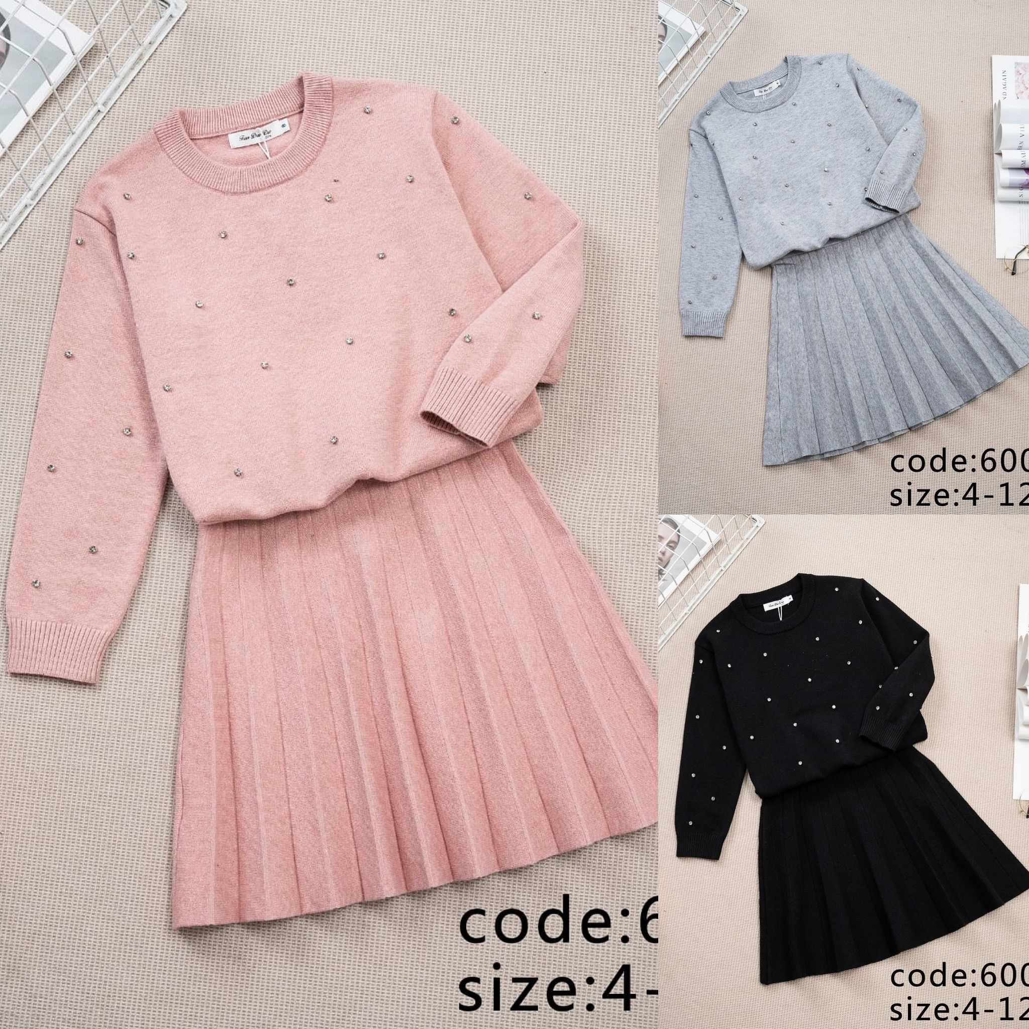 Emily Diamonte Jumper Skirt Set 6003 - Image 2