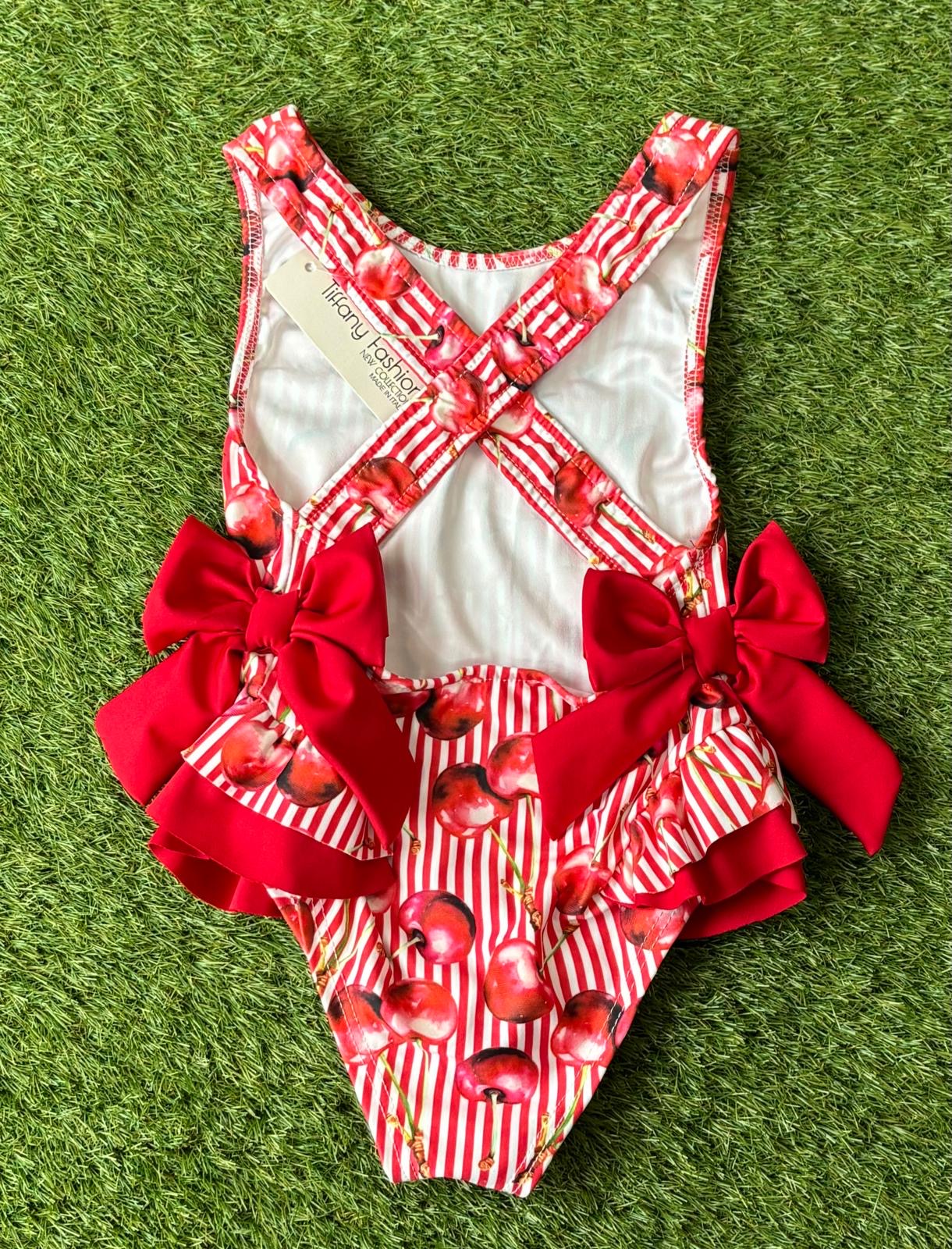 Cherry Stripe Swimming Costume 2025 - Image 2