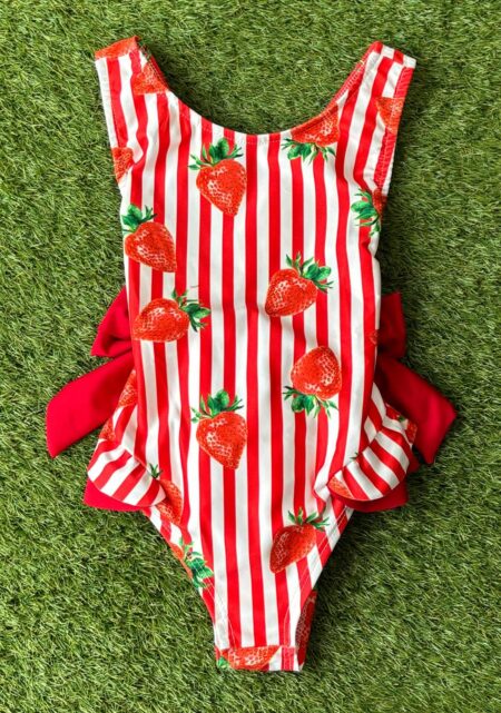 Strawberry Stripe Swimming Costume 2025